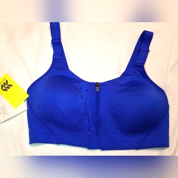 NWT HIGH SUPPORT FRONT ZIP WITH HOOK ADJUSTABLE SPORTS BRA HIGH IMPACT - Picture 2 of 9